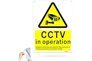 SINMAO GDPR Full Compliance CCTV In Operation Sign Reflective Aluminum 120x150mm(A5) Self Adhesive for Outdoor and Indoor