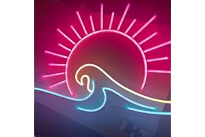 HFHUNGKEONG Insegna al Neon con Controller Dimmerabile, Insegne al Neon a LED con onde del mare a LED per Camera da letto Man Cave, Decorazione da parete per sala giochi per Feste, Bar per Matrimoni,41x28.7CM