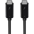 Belkin 2 m Thunderbolt 3 USB-C to USB-C Cable (Thunderbolt Certified, 40Gbps, 5K, 100W, Type C 3.1), Black,F2CD085bt2M-BLK
