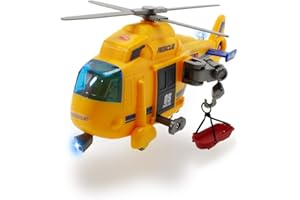 DICKIE TOYS Dickie Rescue Helicopter for Kids with Light and Sound Effects