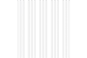 Swpeet 15Pcs Diamete 4mm Length 300mm White Acrylic Dowel Rods Assortment Kit, Clear Round Solid Bar DIY Model Material Stick for Model Making DIY Crafts