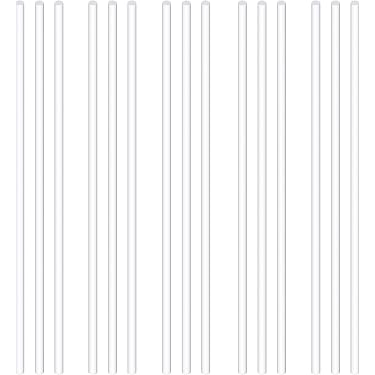 Lot De 5 Barres Carrées En ABS Blanc - 3x3x500 Mm, Plastique Rigide, Neuf