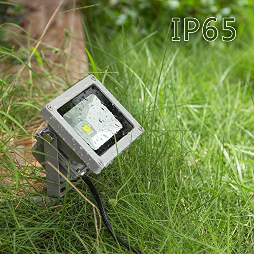 Warmoon 10W RGB LED Fluter Strahler Licht die Wasserdichte Sicherheitsleuchten mit EU Plug & Fernbedienung - 4
