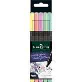 Faber-Castell Grip Finepen İnce Ke&ccedil;e U&ccedil;lu Kalem Seti, 5&rsquo;li, Pastel Renkler, 0.4 mm U&ccedil;, Metal Destekli, Ergonomik &Uuml;&ccedil;gen G&ouml;vde