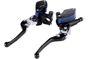 Suuonee Hydrauliczna pompa hamulcowa, para 22 mm CNC uniwersalna motocyklowa hydrauliczna pompa hamulcowa sprzęgło dźwignia głównego cylindra regulowana (czarna)