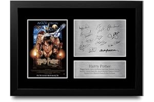 HWC Trading FR A4 Harry Potter Cast Daniel Radcliffe, Emma Watson Geschenke Geducktes Signiertes Autogramm Foto für Fans von Film Memorabilien - A4 Gerahmt