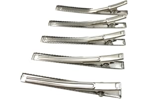 Hacoly 20 Pcs Single Prong Métal Crocodile Alligator Cheveux Clips Barrette Non-Slip DIY Cheveux Accessoires Hairgrip pour les Femmes et les Filles