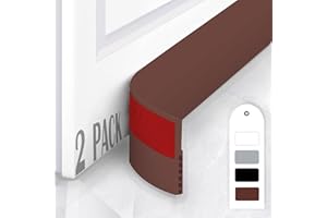 HIZH 2 pezzi Guarnizione Per Porta in Gomma Autoadesiva,Guarnizione Inferiore Antivento Antipolvere Insonorizzata, Marrone