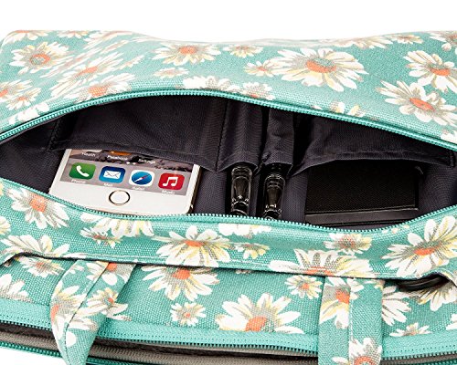 MOSISO böhmische Art Gewebe Laptop Hülsen Kasten Tasche Abdeckungs Beutel mit Handgriff und Schultergurt für 11-11.6 Inch MacBook Air, Ultrabook Netbook Tablet, Goldene Chrysantheme - 2