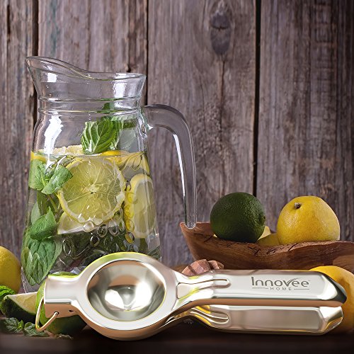 Innovee Zitronenpresse – Premium Qualität Professioneller Zitruspresse im Edelstahl mit Frei Zitronen Rezepte Ebook - 5