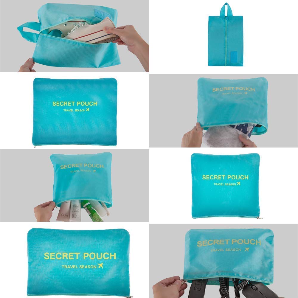 6 en 1 Set de Organizador de Equipaje Viaje con Bolsa de Zapato,Impermeable  Organizador de Maleta Bolsa para Ropa Sucia de Viaje Azul Claro Material  Nylon Equipaje Accessorios de viaje futakuchi-hakata.com