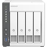 QNAP 4 Bay ARM TS-433-4G Cortex-A55. Processor frequency 2.0 GHz. 4 GB. On board (non-expandable)