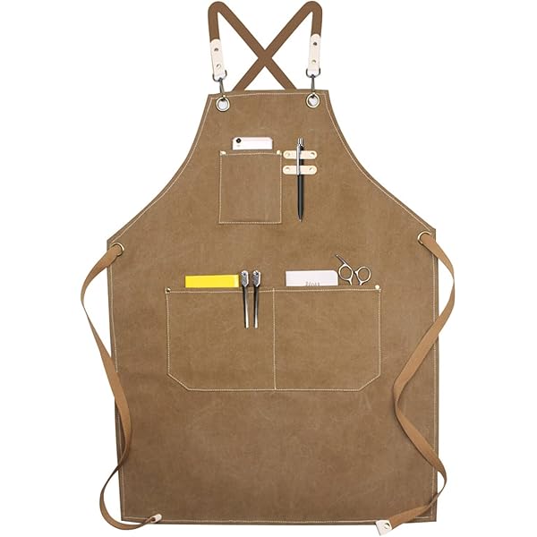 Tablier Cuisine Homme/Femme Avec Poches - BBQ, Café, Cuisine | Toile Oxford Réglable Et Respirante