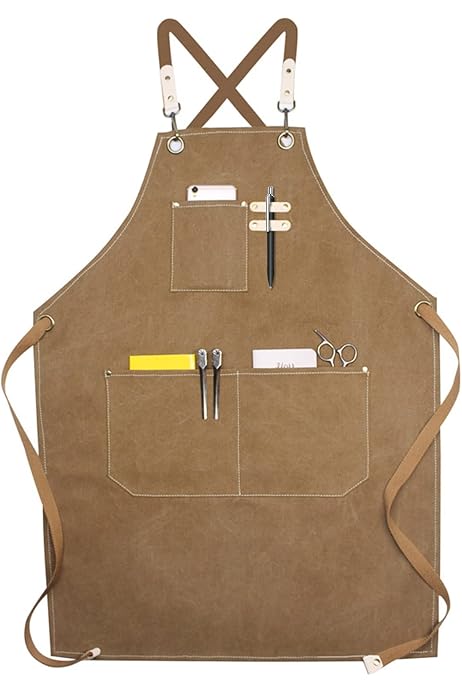Tablier De Travail LAT LEE AND TOWN - 3 Poches - Réglable - Imperméable - Cuisine, Jardin, BBQ