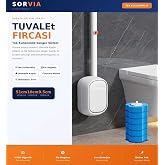 Kullan At Deterjanlı Tuvalet Fır&ccedil;ası Seti 6 Yedek Başlıklı Hijyenik WC Temizlik Fır&ccedil;ası Klozet Temizleme Fır&ccedil;ası