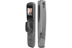 MENDUNER Serrure de Porte D'entrée sans clé, Serrure de Porte Intelligente à Reconnaissance Faciale 3D avec Télécommande App, Ensemble de Serrure de Porte Avant, Serrure de Porte D'entrée
