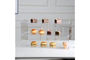 COMPLETE RETAIL SOLUTION LTD Acrylic Bakery Pastry Display Case Stand Cabinet Cakes Donuts Cupcakes Pastries (H280mm x W490mm x D240mm)