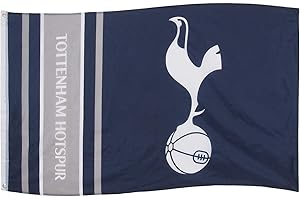 Tottenham Hotspur Football Club Official Striped Large Flag Big Crest Game Fan Banner