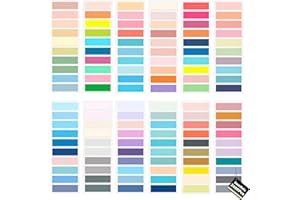Swetfela 2400 Piezas Notas Adhesivas, 120 Colores Marcadores Adhesivos De Colores, Notas Adhesivas Transparentes, Posits Transparentes, Marcadores de Libros, Sticky Notes, Posits Para Libros