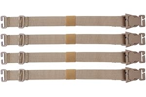 MIOYOOW 4 sztuki taktycznych systemów Rush Tier, przenośny pasek do plecaka Molle, akcesoria do aktywności na świeżym powietrzu, na kemping, wędrówki, wspinaczkę górską, brązowy (Schlammfarbe), Einheitsgröße