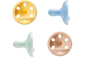 Tommee Tippee Ciuccio Simile al Seno, 0-6 Mesi, Confezione da 4, Succhietto Ortodontico, Leggero, Design Monoblocco in Silicone, Tettarella Simmetrica