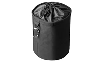 NUOSHEN nuosen Black Large Peg Bag, Durable Premium Clothes Peg Bag Waterproof Clothes Pin Bags with Hanger Clips Resistant Clothes Bag for Indoor and Outdoor Use (Black)