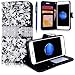 Produktbild iPhone 7 Hülle, Yokata Flip Luxury PU Leder Luxus Lederhülle Case Bling Glizter Design Diamant Backcover Cover Bookstyle mit Standfunktion und Magnetverschluß Tasche Schutzhülle + 1x Kapazitive Feder
