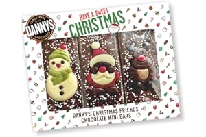 Danny's Christmas Chocolate friends - 3 x Medium 50g Bars Selection in Gift Box - Santa, Reindeer & Snowman - Secret Santa Gifts and Stocking Fillers - Christmas Eve Box Fillers