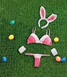 infactory Hasenkostüm: Sexy Bunny-Kostüm mit Ohren & Bommelschwanz, M (Sexy-Hase-Kostüm) - 