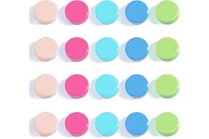 DUJEQM Aimant Puissant - 20PCS 5 Couleurs Aimant Frigo Ronds, Petits Aimants Tableau Magnétique | Mini Magnet Frigo | Aimant Plat Decoratif pour Cuisine Bureau École Artisanat et Tableau d'Affichage