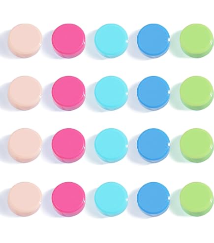 Lot De 20 Aimants Frigo Colorés DARUITE - Aimants Ronds Puissants 20 Mm, Pour Tableau Magnétique, Décoration, Organisation