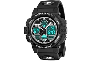 errcom Kinderuhr Jungen Mädchen Digitaluhren, Kinder Sport 5 ATM wasserdicht Digital Uhren mit Alarm/Timer/EL Licht, Blau Kinderuhren Outdoor Armbanduhr für Jugendliche Jungen Mädchen
