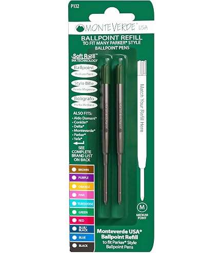 Ricariche Penna A Sfera Jaymo Per Parker G2 – 6 Pezzi Viola – Lunghezza 98 Mm (Modello 1950369/70/71)