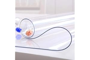 ForenTex - Mantel Hule Transparente PVC para Mesas Rectangular, Protector de Mesa Impermeable y Antimanchas, Resistente al Calor, Fácil de Limpiar, Cortable a Medida (2,00mm, 90x180cm)