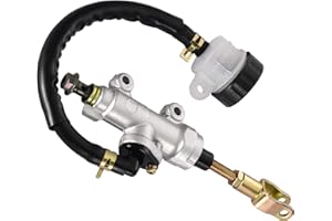 WOOSTAR Rear Brake Master Cylinder with Reservoir Replacement for Chinese 50cc 70cc 90cc 110cc 125cc ATV Dirt Pit Bike