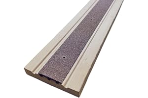 SLIPS AWAY ALL YOUR NON SLIP SOLUTIONS Non Slip Decking Strips – Anti Slip GRP Tread for Garden, Ramp, Stair & Patio – Anti Skid Safety Strips for Wood & Composite Decking for Outdoor Steps – Brown 1000mm x 50mm - Slips Away