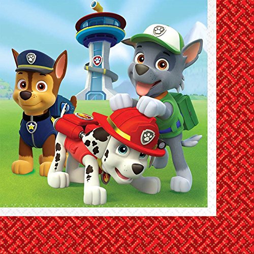 Preisvergleich Produktbild Paw Patrol - 16 Stk Partyservietten - Nickelodeon Pay Patrol - Hundehelden