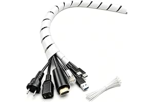 shinfly 2×12m Cable Spiral Hose Kit, Flexible Spiral Wire Protection Management for 7mm-40mm TV Computer Wires 12m Ø 8mm + 12