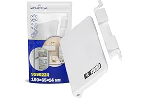 MONTERAL Poignée pour Congelateur dans Frigo Combiné 100 x 65 x 14 mm et Ressort avec Code D'origine 9590224 7434194 pour Liebherr - Garantie de 10 Ans