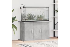Rantry Aquariumständer Aquarium Unterschrank Aquarien Schrank, Aquarium Tisch mit Stabiler Oberplatte, Aquariumschrank für Sicheren Stand Betongrau 101x41x58 cm Holzwerkstoff