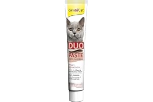 GimCat Duo Paste Anti-Hairball Malz und Hühnchen - Katzensnack fördert den Abgang verschluckter Haare - 1 Tube (1 x 50 g)