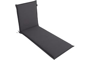 ‎LILENO HOME LILENO HOME Auflage für Gartenliege (1er Set, Rollliege), Anthrazit Y, Polsterauflage für Gartenliege (190 x 60 x 5 cm)