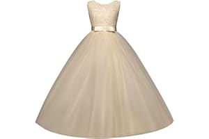 LIVE IT STYLE IT Girls Ball Gown Dress Wedding Princess Bridesmaid Party Prom Birthday for Kids 5-13 Years Old