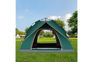 HUOLE 3-4 Personnes Tentes Bivouac et Randonnée avec Moustiquaire, Légère Portable Montage Rapide, Tente de Camping,Bâche PE Imperméable, Tente Dôme