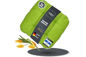 LILENO HOME 1er Set Stuhlkissen Apfelgrün (38x38x8 cm) - Sitzkissen für Gartenstuhl, Küche oder Esszimmerstuhl - Bequeme UV-beständige Indoor u. Outdoor Stuhlauflage als Stuhl Kissen