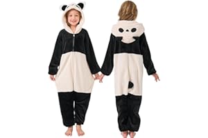 YLLSOPHAN Boys Onesie Pyjamas Fleece Girls Bear Lion Panda Bunny Gorilla Crocodile Winter Jumpsuit Sleepsuit Unisex Animal HoodieExtra Large