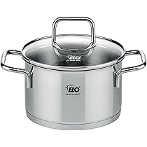 Elo 7241426 Stainless Steel Cooking Pot with Glass Lid 1.2 L