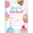 32 Kids Childrens Birthday Party Invitations with Envelopes Invitation Cupcake Birthday Party Invitations Invites A6 UK Designed & Printed