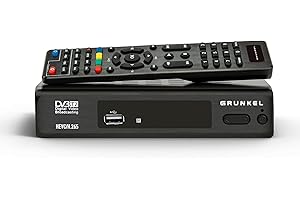 Grunkel - Tuner TNT T2 USB Lecteur et enregistreur en Direct et différé - HDTV-18 T2 - Faible consommation. Télécommande - Installation Facile - Noir