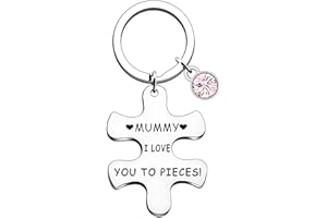 SDOFY Mummy I Love You to Pieces Keyring Gifts for Mum from Daughter Best Mummy Birthday Gifts MothersDay Christmas
